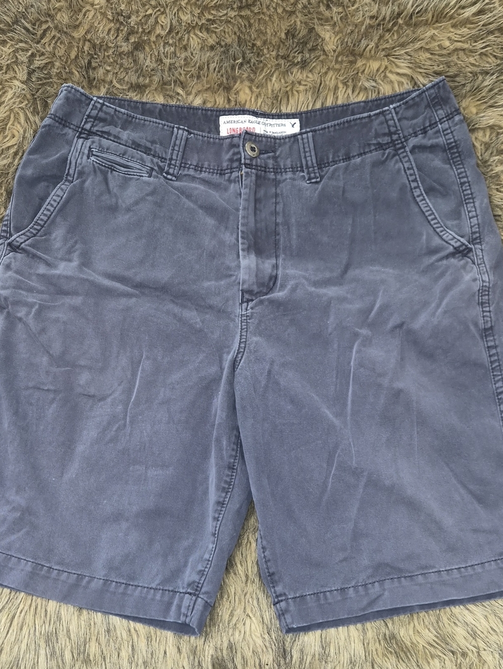 American Eagle Outfitters Slate Blue Flat Front Shorts